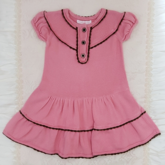 Janie and Jack Cotton Knitted Dress 12-18m - Picture 1 of 4